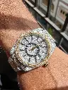 Rolex Buss down fully iced out Automatic Watch with customized dial and belt